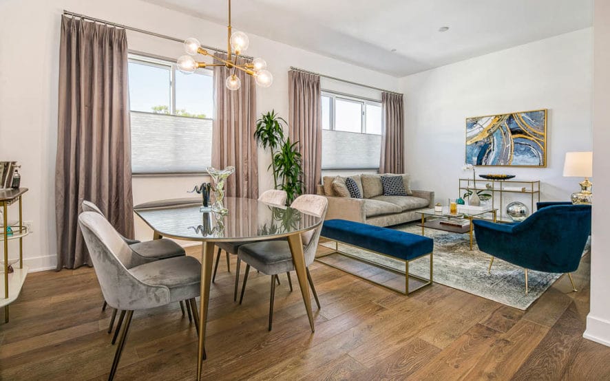 West Grove Pasadena condominiums, 125 Hurlbut Street - Dining and living room