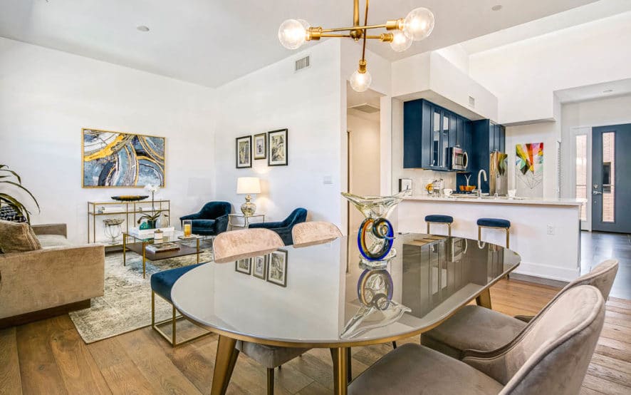 West Grove Pasadena condominiums, 125 Hurlbut Street - Dining and living room