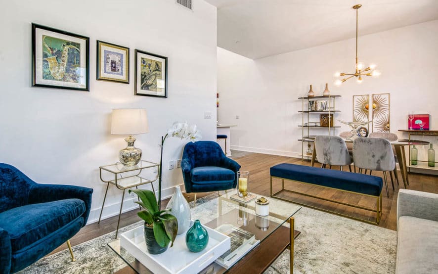 West Grove Pasadena condominiums, 125 Hurlbut Street - Living Room