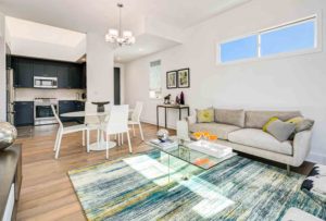 West Grove Pasadena condominiums, 125 Hurlbut Street - Living room and kitchen